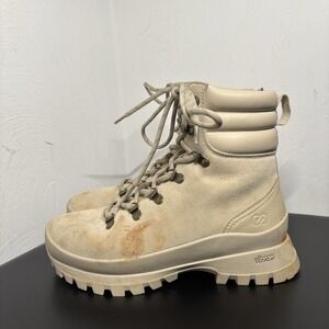 Calia Ella CA22WCW005-TAN Lace Up Boot - Womens Size‎ 8.5 Outdoor Vibram Leather
